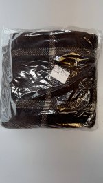 Zara КОРОТКОЕ ТРИКОТАЖНОЕ ПАЛЬТО С ШАРФОМ В КЛЕТКУ Brown | 6427/127/700