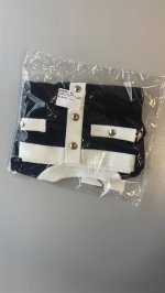 Zara КУРТКА БУКЛЕ С КОНТРАСТНОЙ ОТДЕЛКОЙ Black / White | 2298/457/084