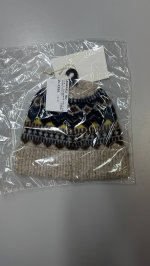 Zara ЖАККАРДОВАЯ ТРИКОТАЖНАЯ ШАПКА Grey / Blue | 5536/423/055