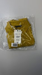Zara РУБАШКА С УЗЛОМ ИЗ ЛЬНА Mustard | 8138/389/305