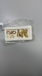 Zara Набор металлических рождественских аксессуаров (набор из 3) Gold | 6311/043/302