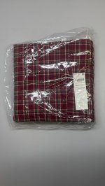 Zara Рождественский клетчатый комплект постельного белья из фланели красного цвета Red | 6136/088/600