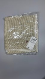 Zara Полосатое муслиновое детское полотенце для ванны Green / Ecru | 4600/013/098