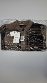 Zara КАРДИГАН В КЛЕТКУ mink brown | 2756/149/472