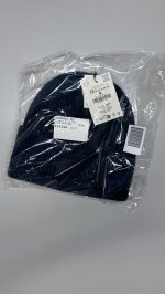 Zara Шерстяная вязаная шапка Navy blue | 3920/957/401