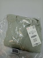 Zara ТОП В СТИЛЕ РУСТИК С ДЛИННЫМИ РУКАВАМИ Khaki | 2298/455/505