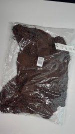 Zara КОМБИНИРОВАННОЕ ПЛАТЬЕ С КРУЖЕВОМ — ZW COLLECTION Chocolate brown | 7521/274/753