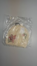 Zara Вязаная шапка с вышивкой цветов Ecru | 3739/260