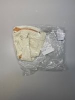 Oysho Трусики-бикини среднего покрытия u-образного кроя с объемным узором крючком ECRU | 2458/235/712