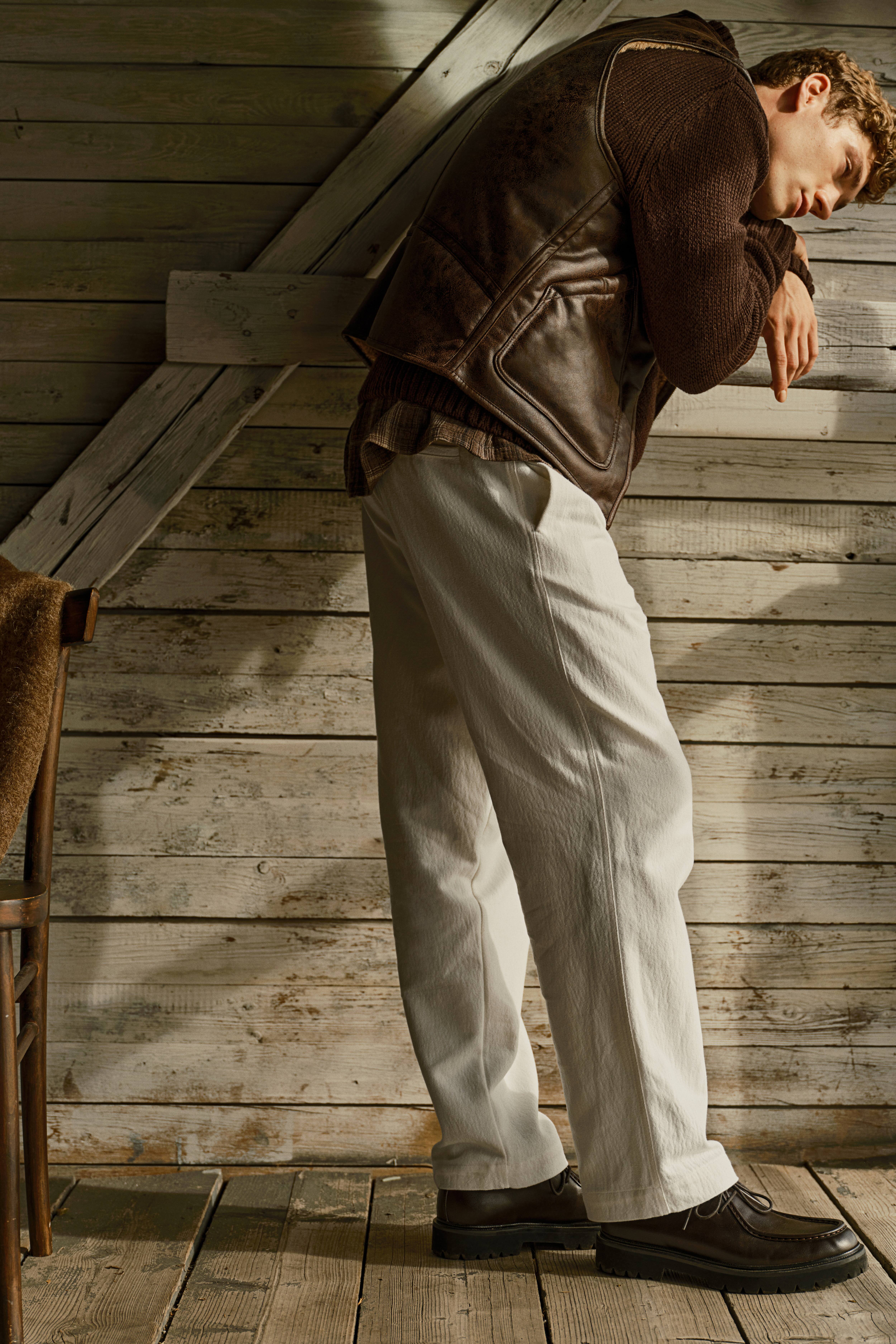 Брюки relaxed fit из шерсти