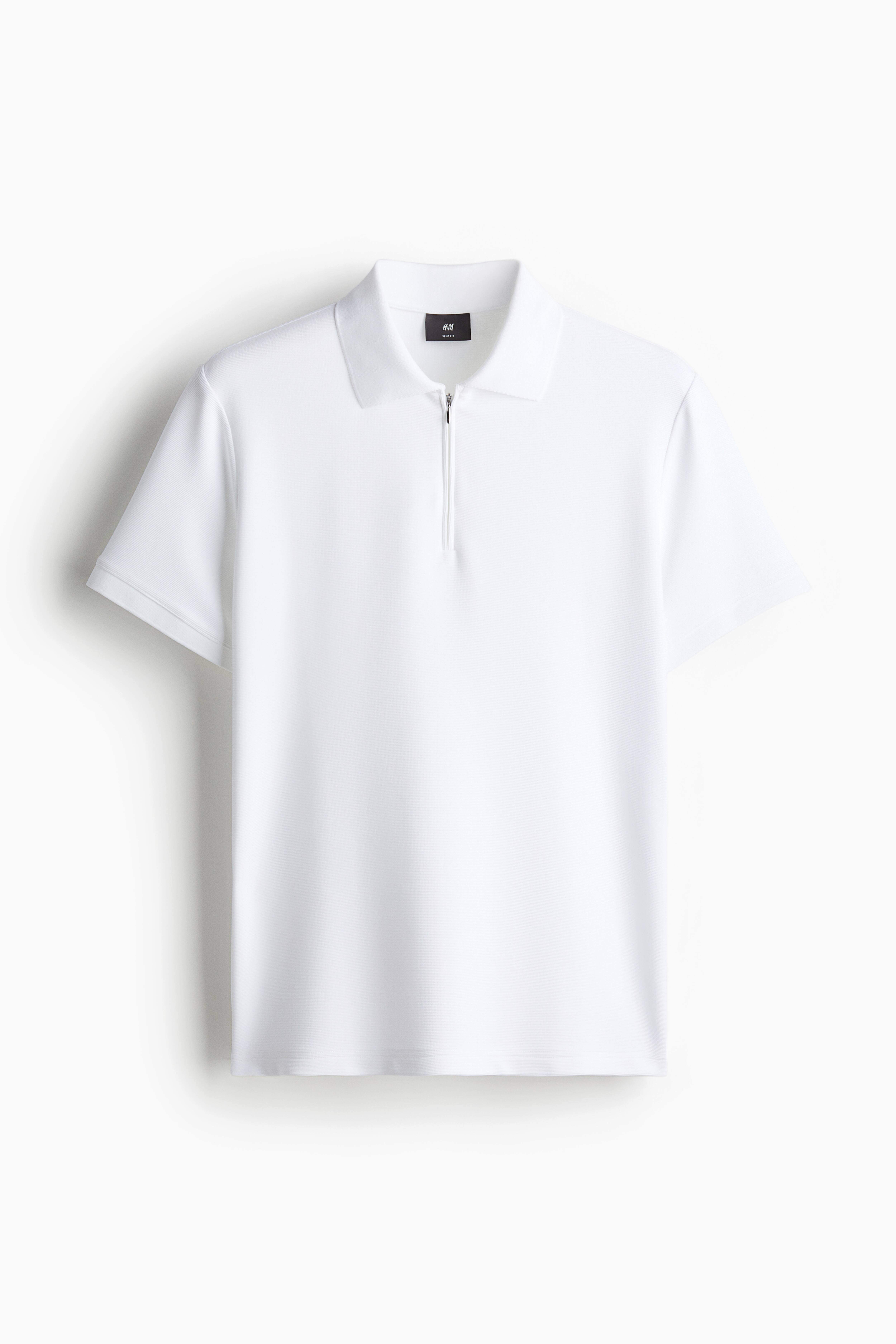Поло с застежкой-молнией slim fit