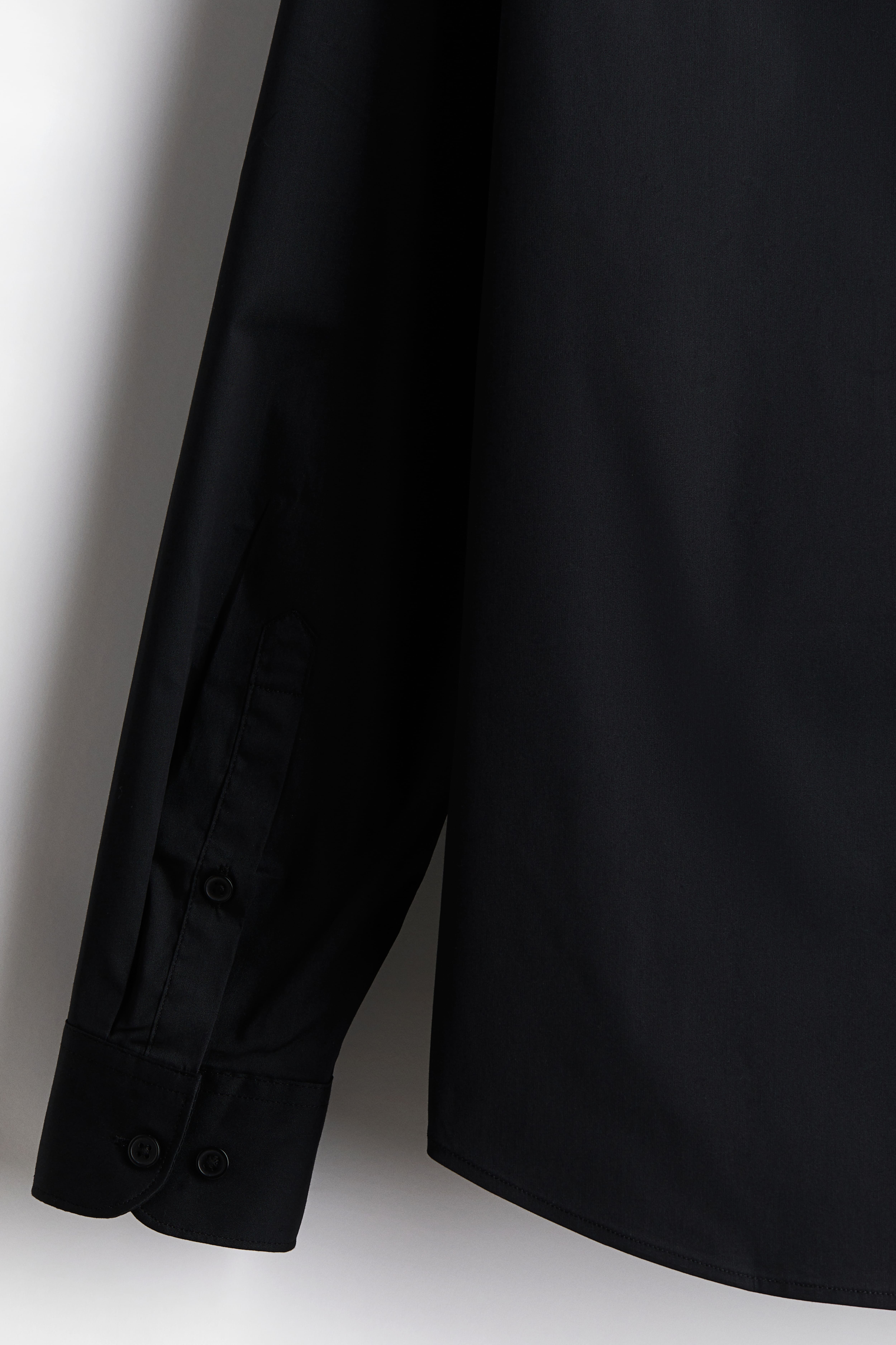 Рубашка mandarin slim fit из трикотажа с эластаном