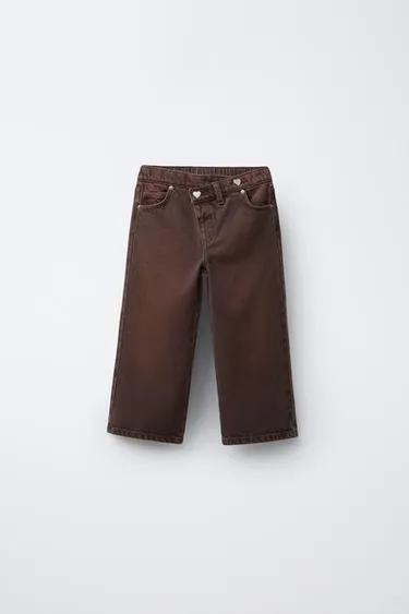 Джинсы WIDE LEG с перекрестной застежкой
