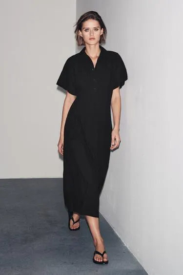 Платье из поплина с короткими рукавами — ZW COLLECTION