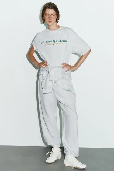 T-SHIRT WITH COTTON TEXT