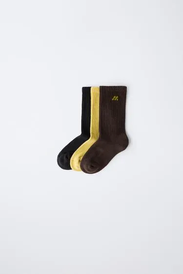 3-PACK OF LOGO SOCKS
