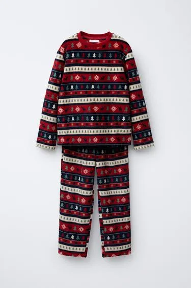 Пижама с деревом на мягкой ткани для возраста 6-14 лет