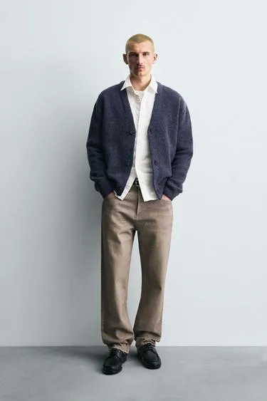 Кардиган из рельефного трикотажа