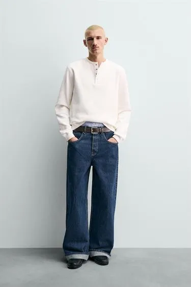 Джинсы RELAXED FIT с лампасами