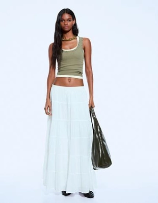 Zara Топ без рукавов с декоративными заклепками