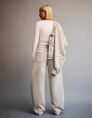 Zara Джинсы BARREL с широкими штанинами