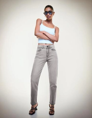 Zara Джинсы MOM FIT с высокой комфортной посадкой