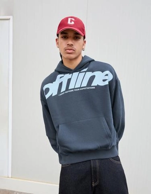 Zara Худи с капюшоном и принтом