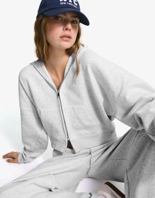 Zara Худи кроя оверсайз на молнии