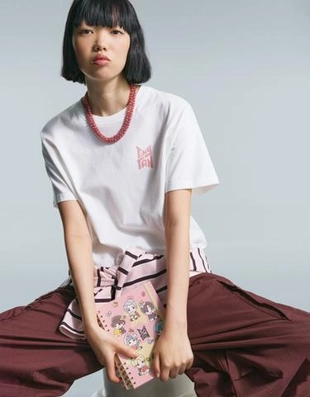 Zara Футболка с короткими рукавами и принтом «тайнитан тан»