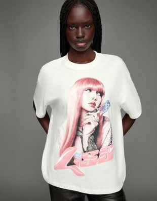 Zara Однотонная футболка с короткими рукавами и принтом