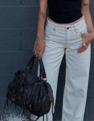 Zara Сумка-боулинг с эффектом потертости и ремнями