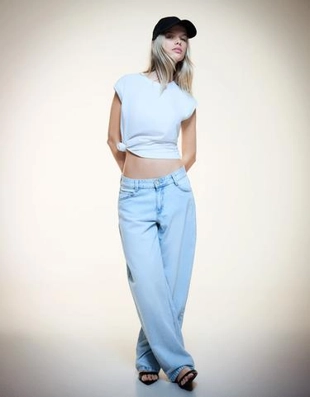 Zara Джинсы BARREL свободного кроя