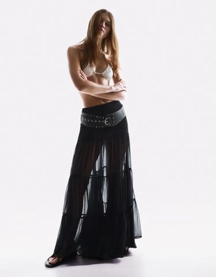 Zara Плиссированная юбка макси