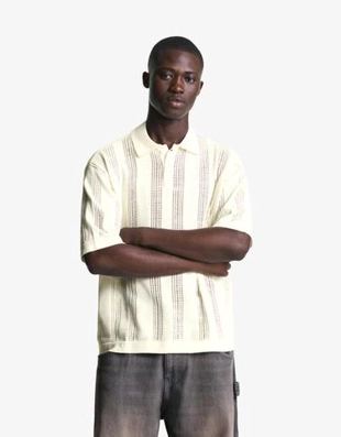 Zara Поло с рельефным ажурным узором