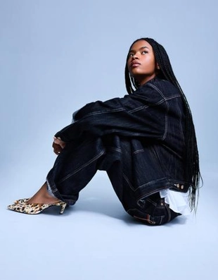 Zara Мюли на высоком каблуке с животным принтом из кожи