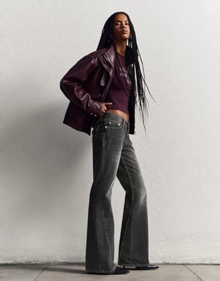 Zara Расклешенные джинсы свободного кроя