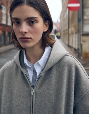 Толстовка с молнией WOOL-EFFECT