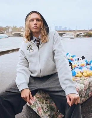 Толстовка с принтом DISNEY и молнией на молнии- Заказать в России