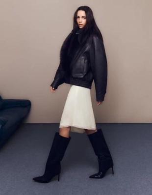 Zara Юбка миди асимметричного кроя с пайетками