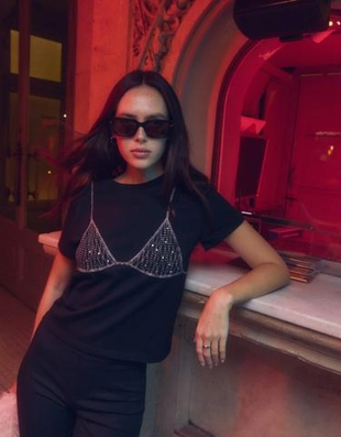 Zara Футболка с короткими рукавами и принтом