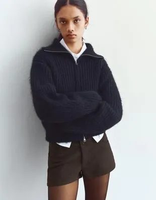 Мини-шорты из шерсти