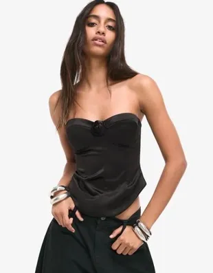 Сатиновый топ с цветочным принтом- Заказать в России