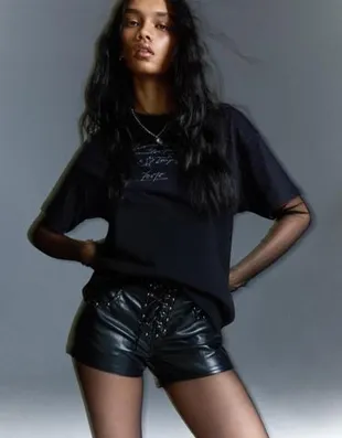 Футболка оверсайз с короткими рукавами и принтом «франкенштейн»