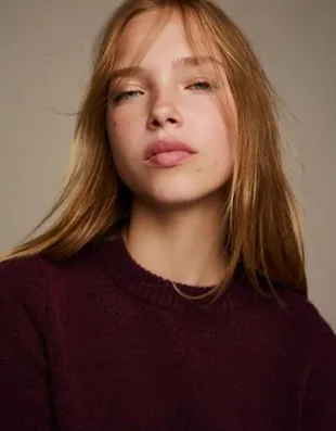 Свитер с круглым вырезом- Заказать в России