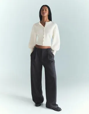 Приталенный кардиган в рубчик