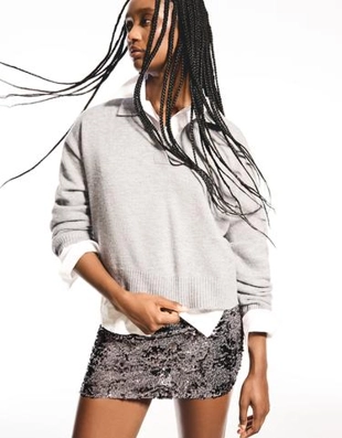 Zara Мини-юбка с пайетками