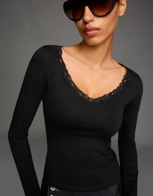 Лонгслив из кружева- Заказать в России