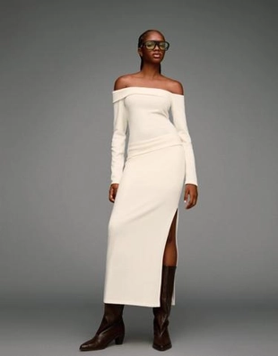 Zara Мягкая трикотажная юбка миди