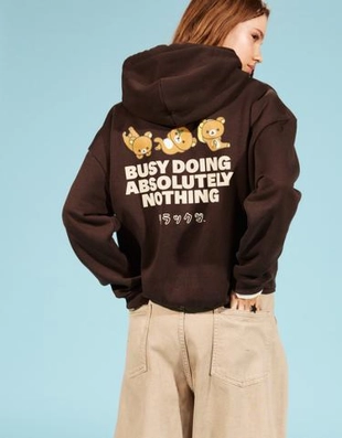 Zara Худи RILAKKUMA с капюшоном и принтом