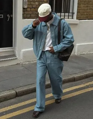 Джинсовая куртка в полоску- Заказать в России